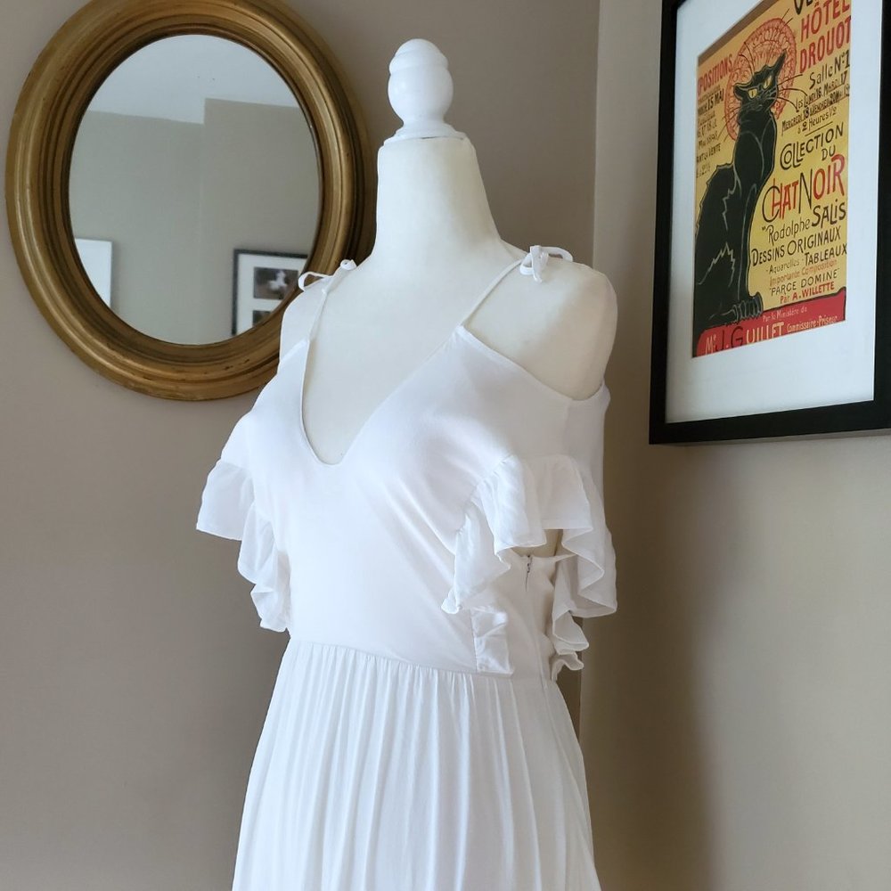 For Love & Lemons White Mini Dress Off-Shoulder XS - Picture 6 of 11
